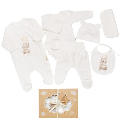 Set neonato 7 pezzi NN0080 Avorio
