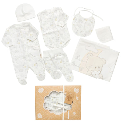 Set neonato 8 pezzi NN0082 Avorio