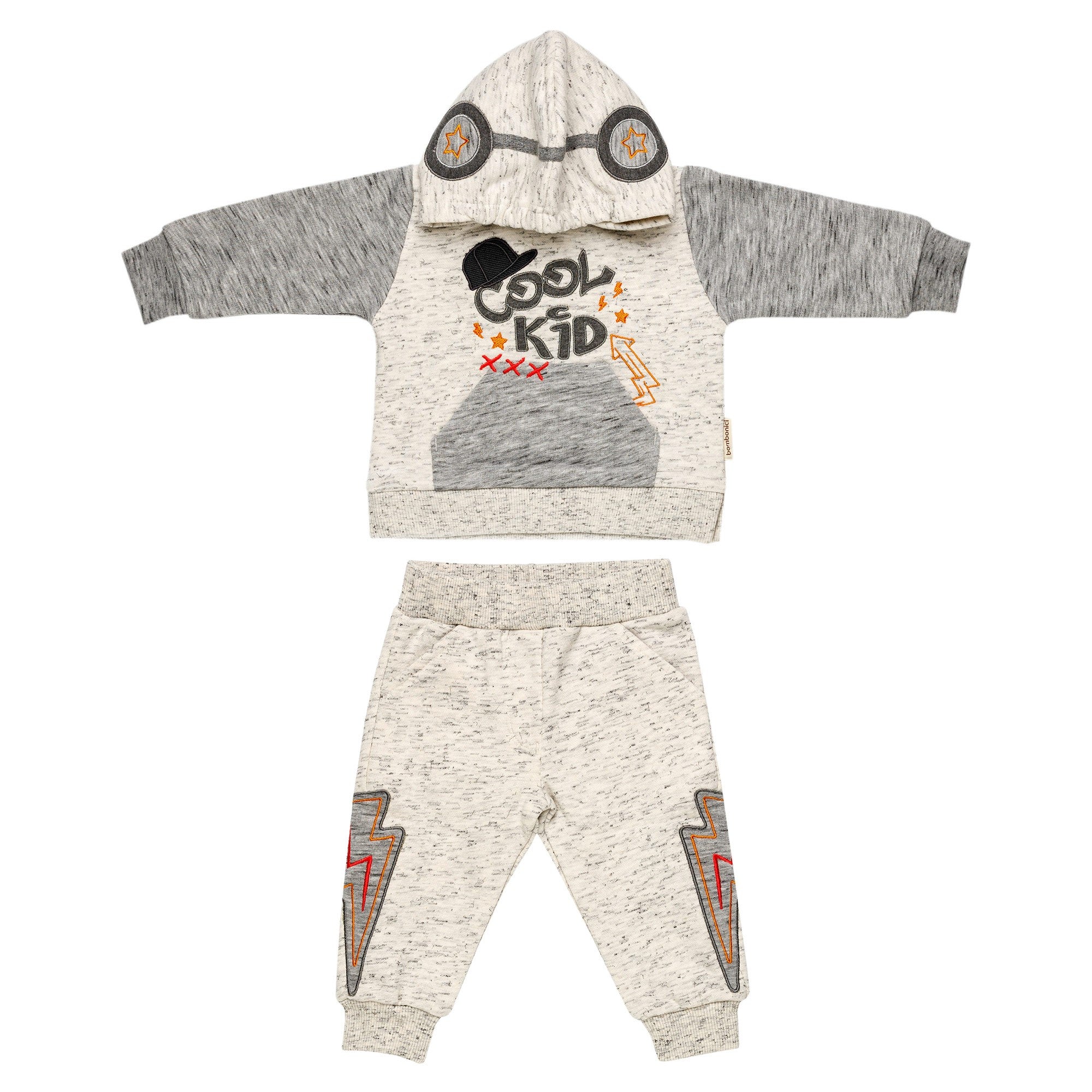 Set 2 pezzi C0245 Grigio melange