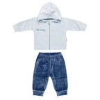Set 2 pezzi C0254 Blu melange