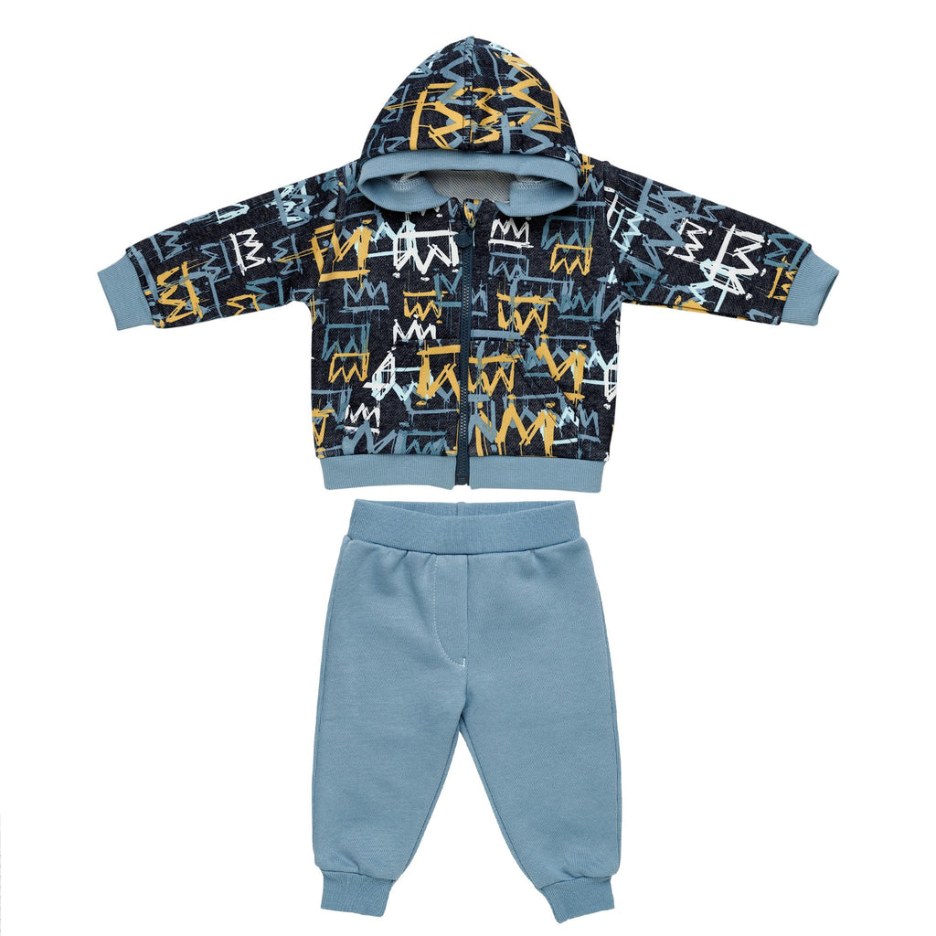 Set 2 pezzi C0268 Blu scuro